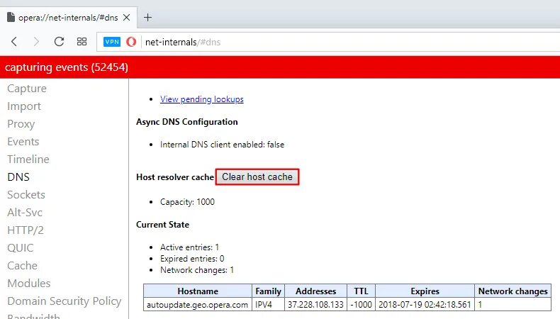 Chrome://net-Internals/#DNS. Опера код ДНС. DNS кэш. Clear dns cache