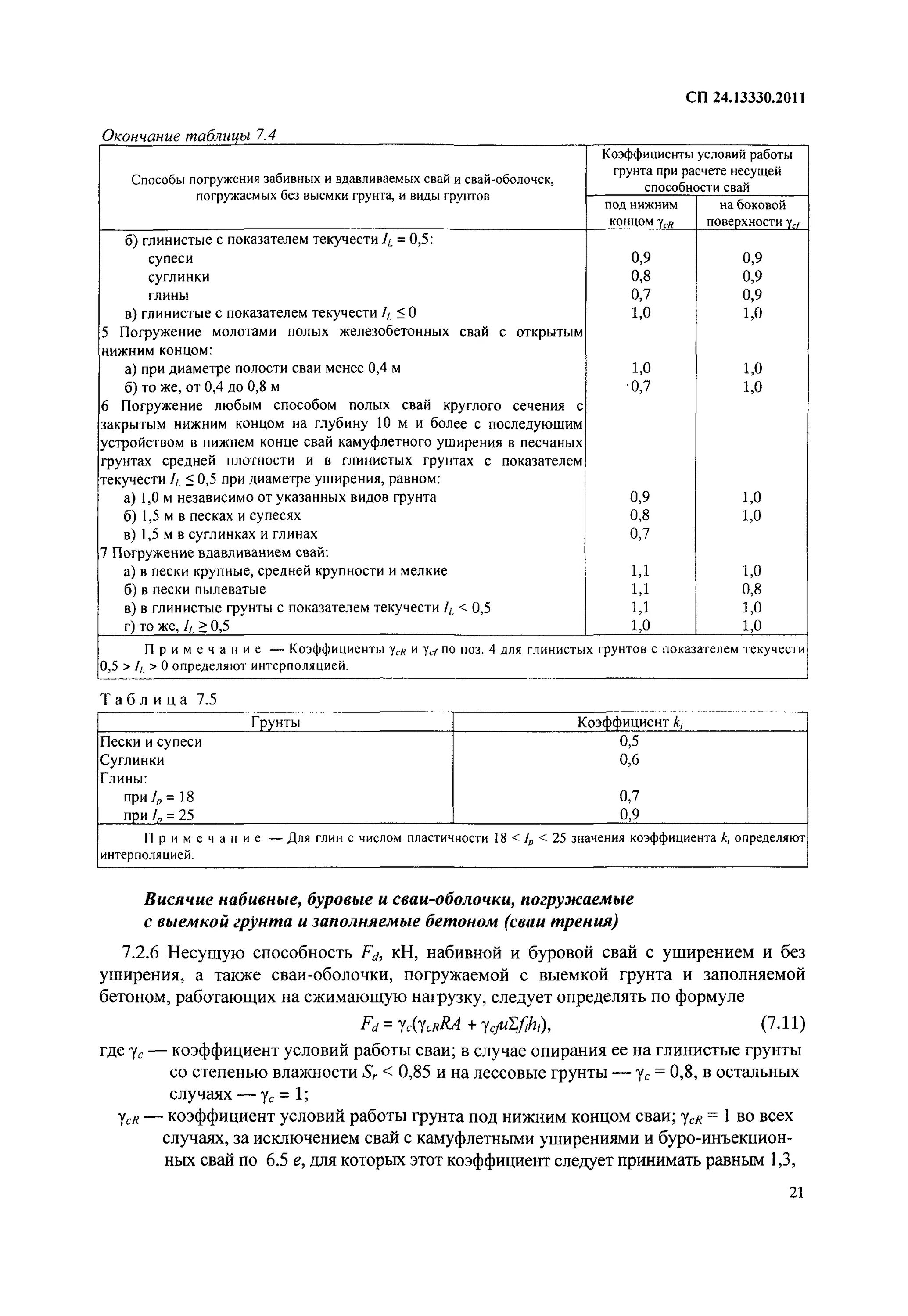 Коэффициент условий работы сваи. Коэффициент условий работы сваи под нижним концом. коэффициент условий работы грунта под нижним концом сваи. коэффициент условий работы грунта.
