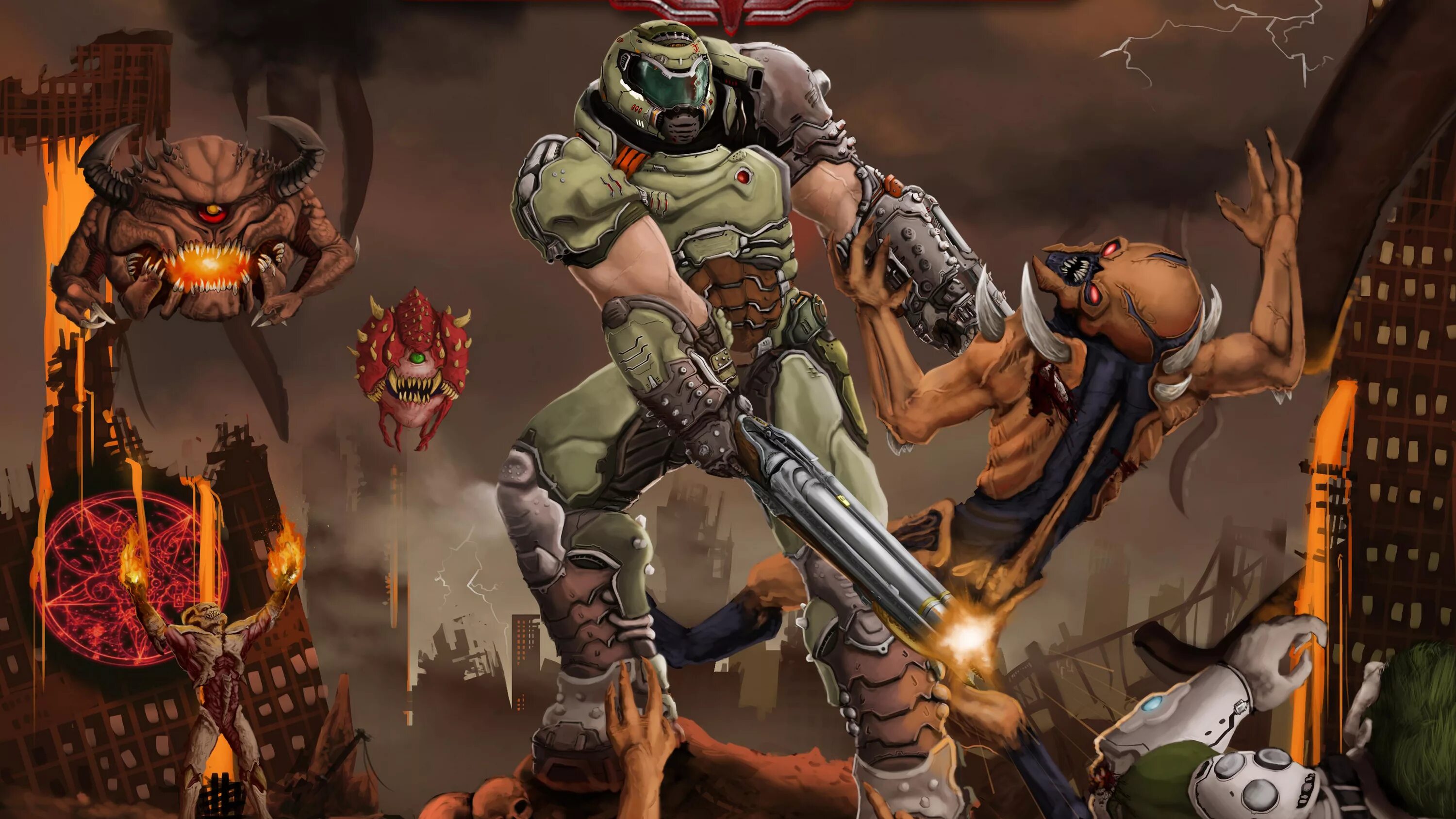 Doom eternal android. Палач рока doom. дум 4 палач рока. думгай дум 4. дум этернал палач рока арт.