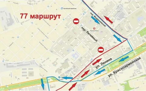 Маршрут автобуса номер 77