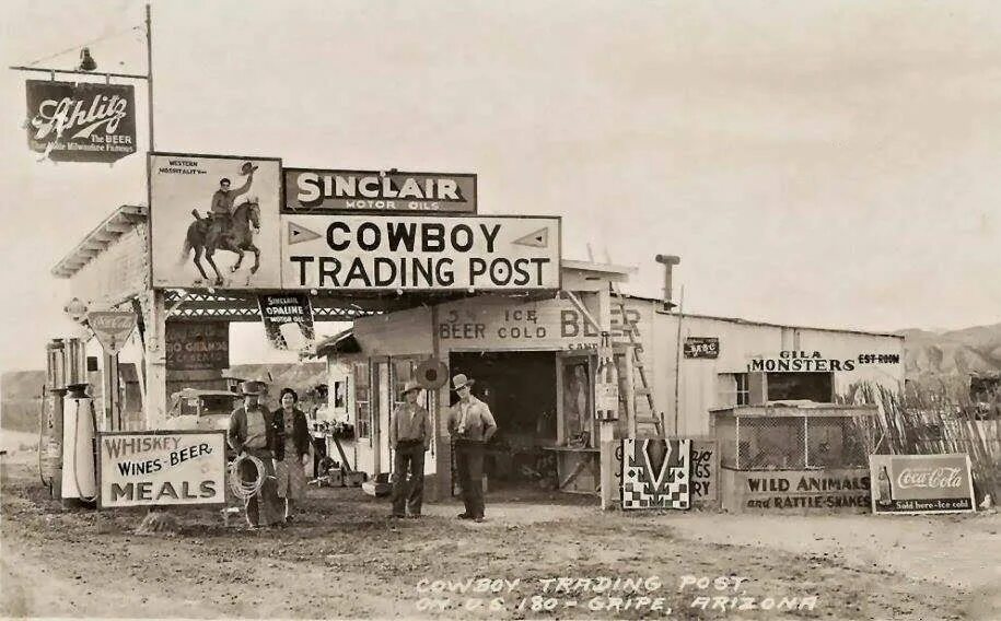 Торговый пост. Trading Post. Аризона 1930. Старый торговый пост.