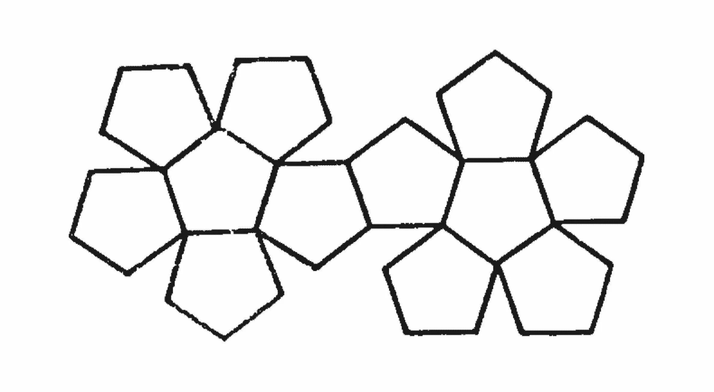 Правильный додекаэдр развертка для склеивания. Развертка правильного додекаэдра. Правильный додекаэдр развертка для склеивания а4. Развертки правильных многогранников додекаэдр.