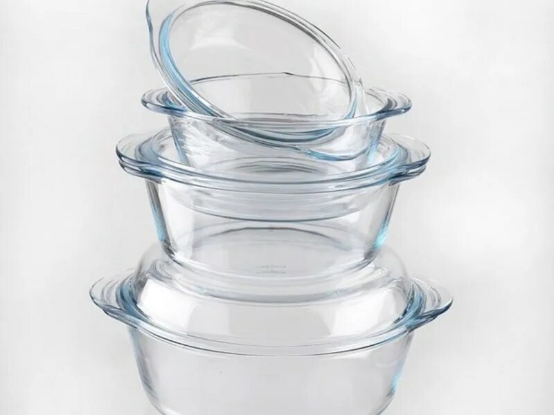 Стеклянная посуда. Хозяйственная стеклянная посуда. Огнеупорная посуда из стекла с крышкой. Стеклянная тара для духовки. Посуда Zangan Glass.