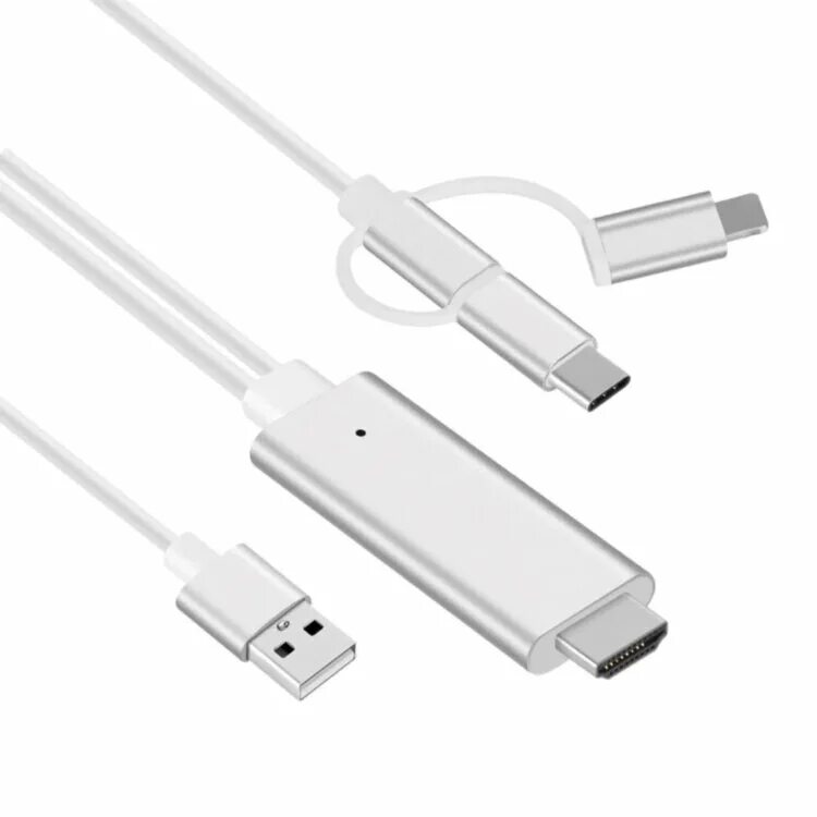 Телевизор с type c. MHL адаптер USB Type-c. Кабель 2 в 1 Type-c и Micro USB. 3in1 HDTV Cable / Micro USB+Type-c+Lightning to HDMI / model:7537a.