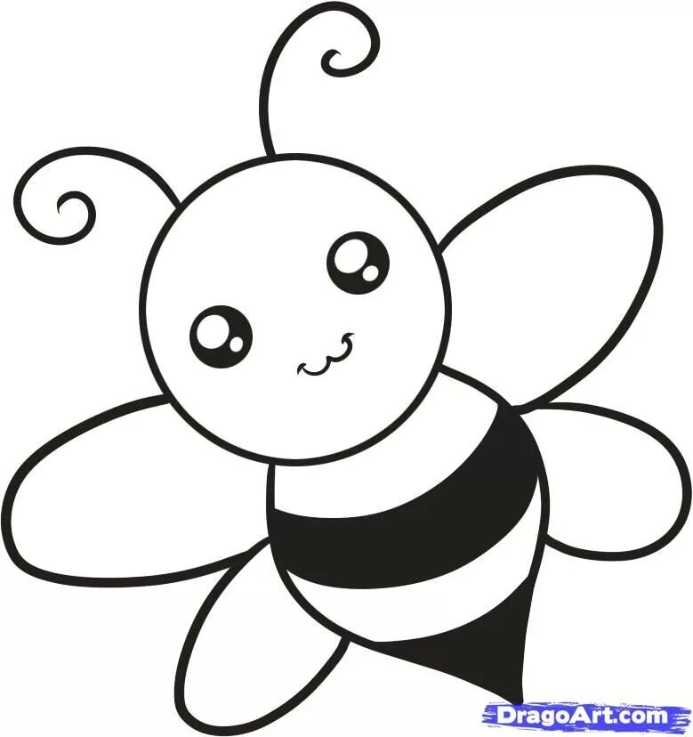 Простые рисунки для детей. Пчелка раскраска. Пчела раскраска для малышей. Трафарет пчелки для рисования. Рисование для детей Пчелка.
