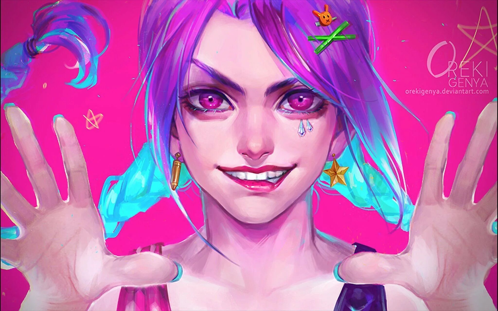 Джинкс 52 на корейском. Джинкс арт. Jinx арт. Джинкс лига легенд лицо.