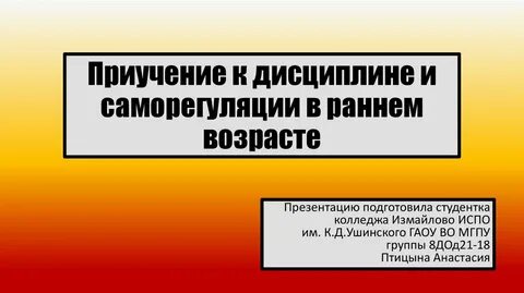 Приучаюсь к дисциплине