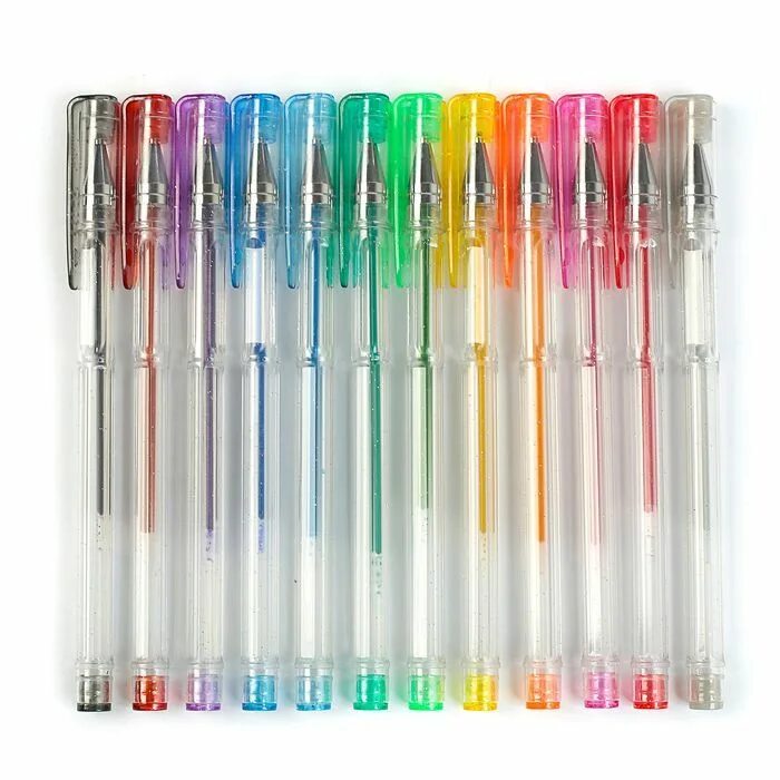 Цветные ручки. Набор гелевых ручек, 12 цветов, металлик. ANBP-12 набор гелевых ручек с блестками 12 цв. Разноцветные гелевые ручки. Гелевые ручки с блестками.