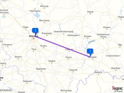Чебоксары тольятти расстояние
