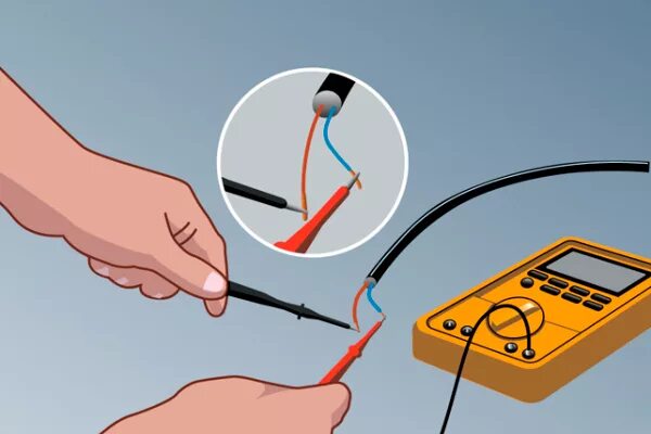 Измерение сопротивления короткого замыкания. Измерение сопротивления провода мультиметром. Прозвонка провода мультиметром. Прозвонка цепи мультиметром. Прозвонить провод мультиметром.