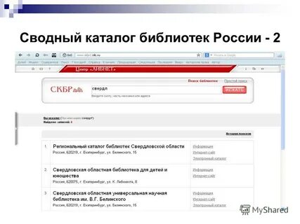Сводный каталог библиотек