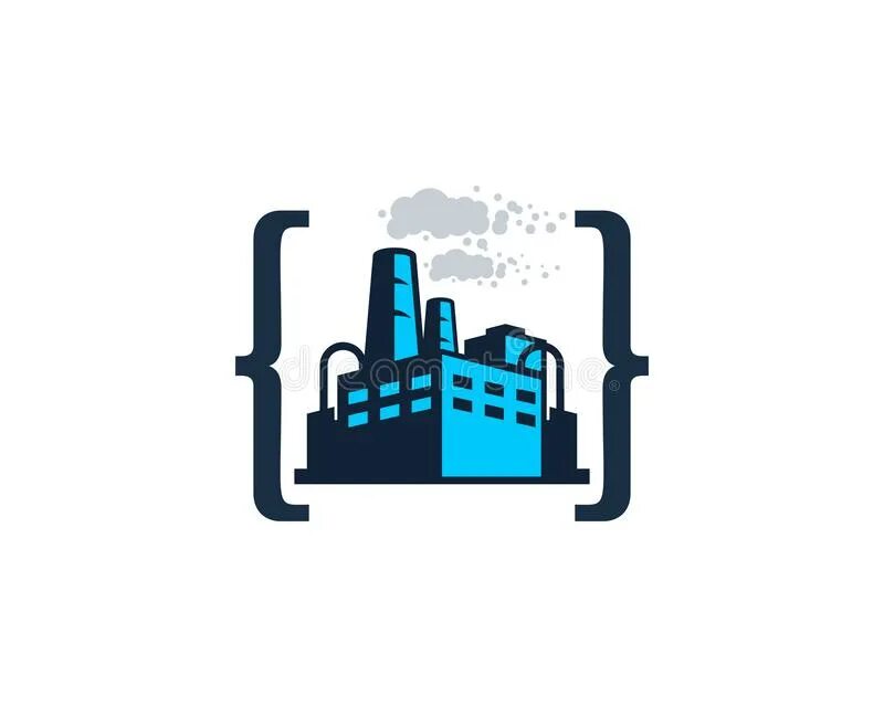 Code factory. Software factory logo.