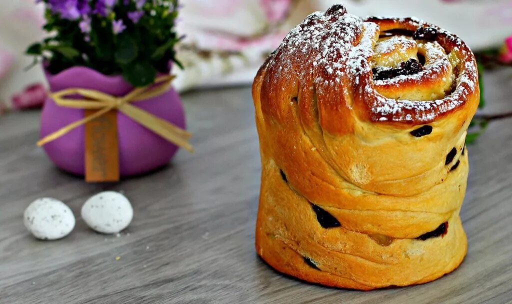Краффин с апельсиновым соком и цедрой. Кулич краффин.