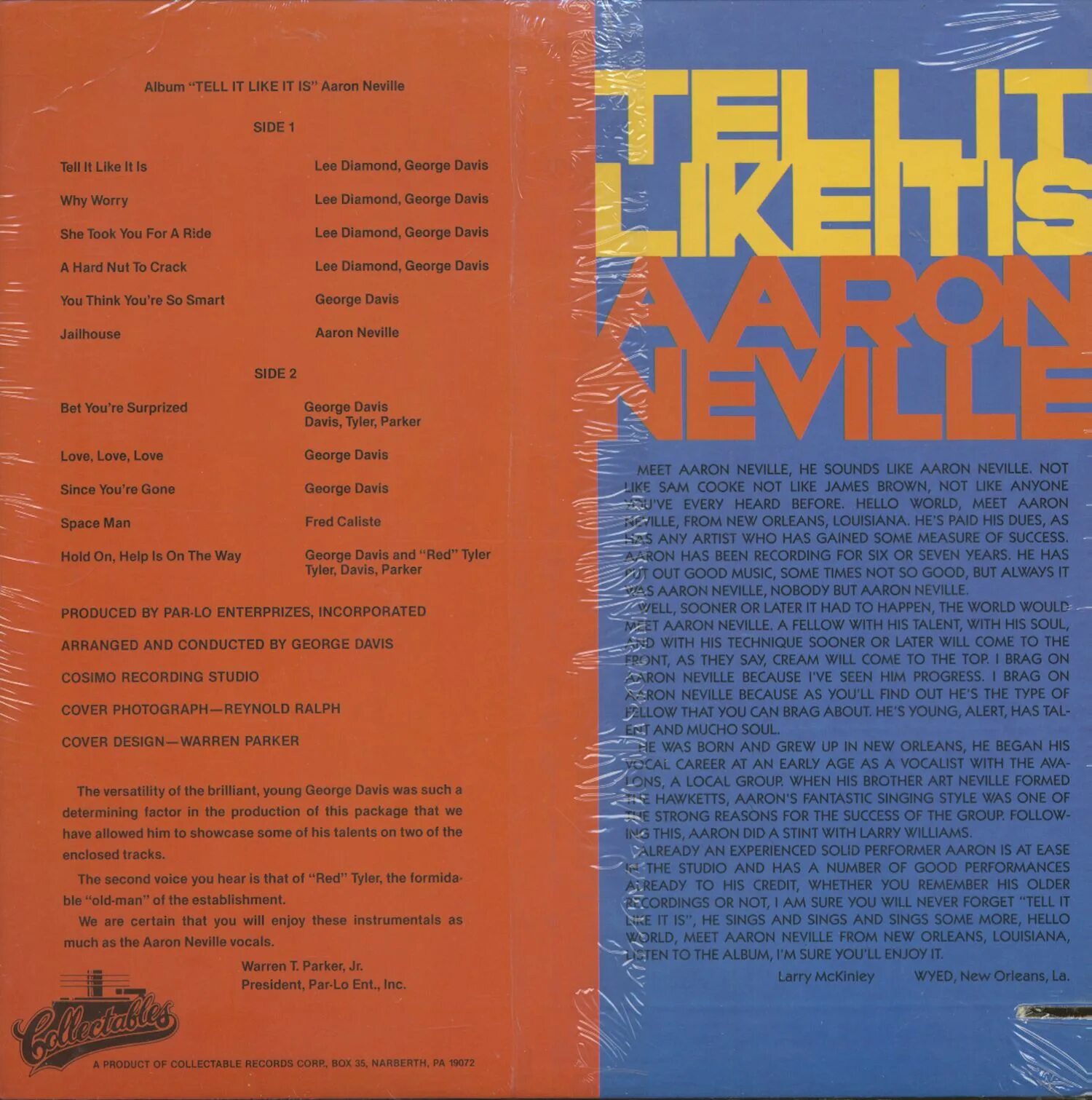 To tell it like it is. Aaron neville tell it like it is.