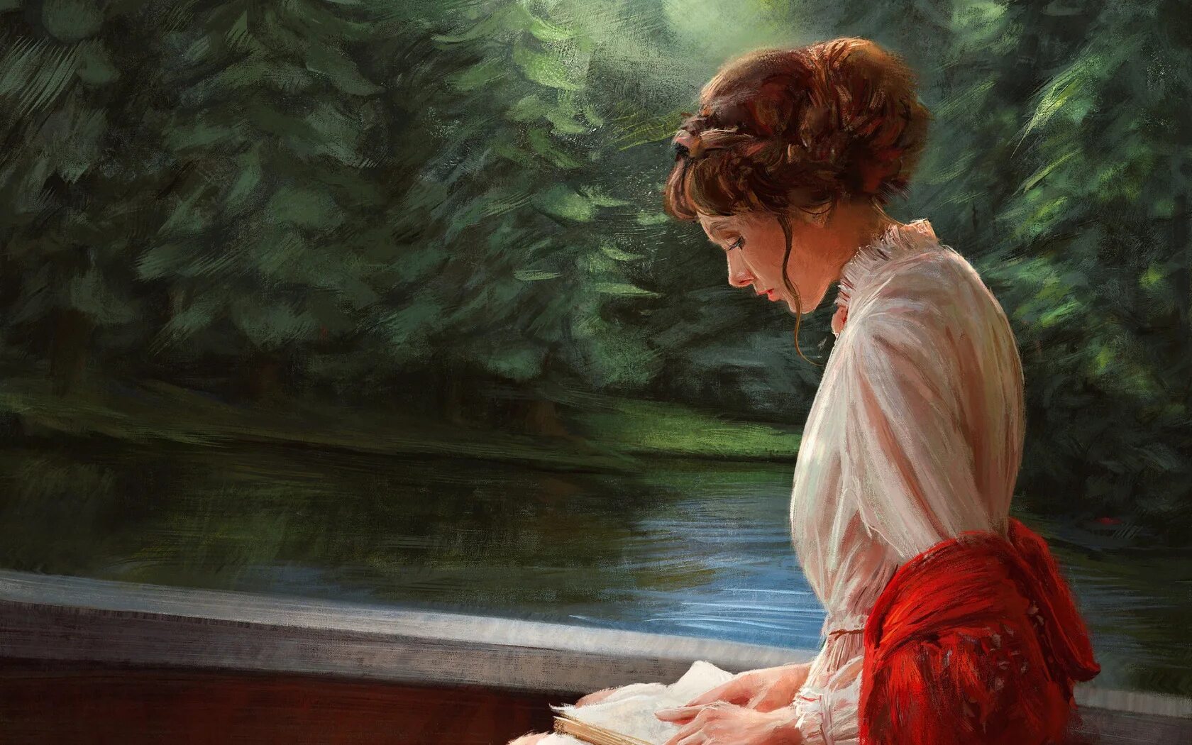 The girl painting. Мэнди Юргенс (Mandy Jurgens). Девушка с книгой живопись. Дама с книгой. Картины девушек и природы.