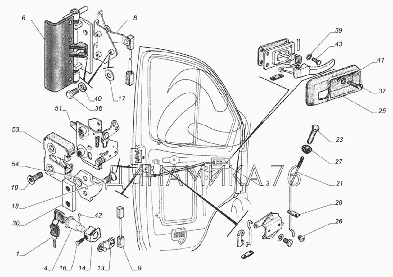 Дверь задняя левая газель. Замок водительской двери ГАЗ 3302. Дверной замок на водительскую дверь Газель 3302. Устройство замка двери Газель 3302. Тяги замка передней двери ГАЗ 2705.