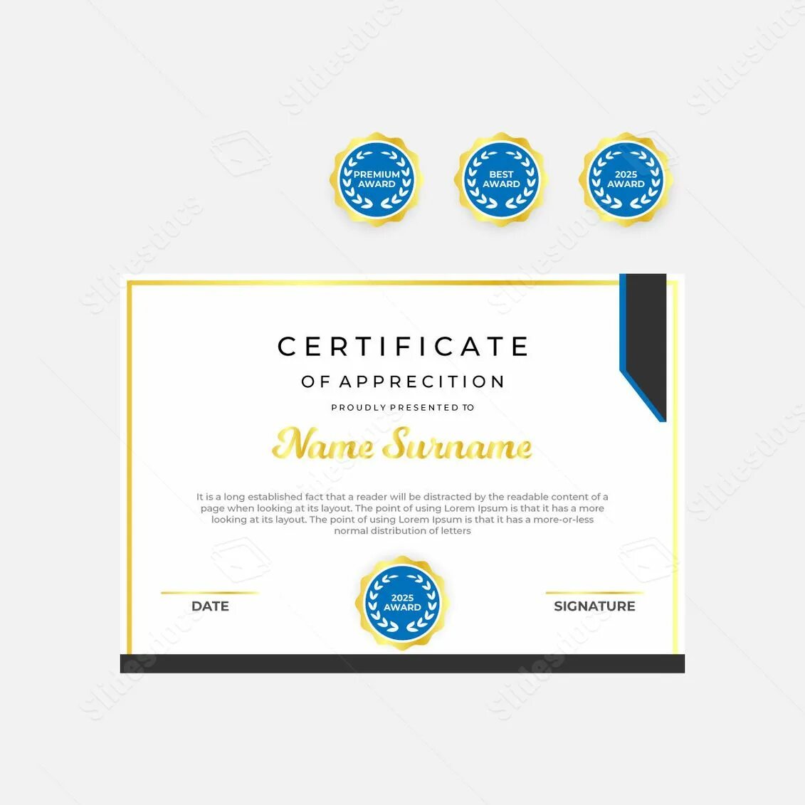 Identity certificate. Creative Certificate Design.