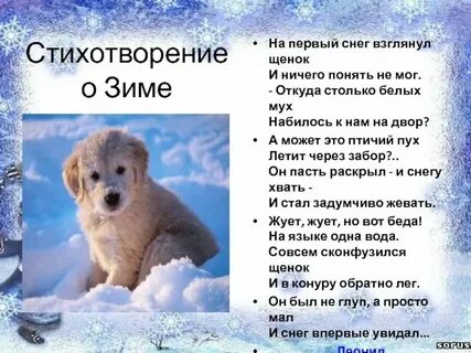 Щеночек текст
