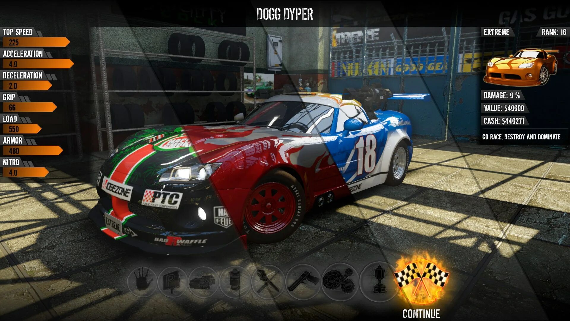 Damage values
