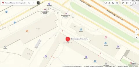 Волгоградский пр индекс москвы