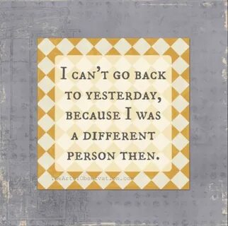 Back to yesterday