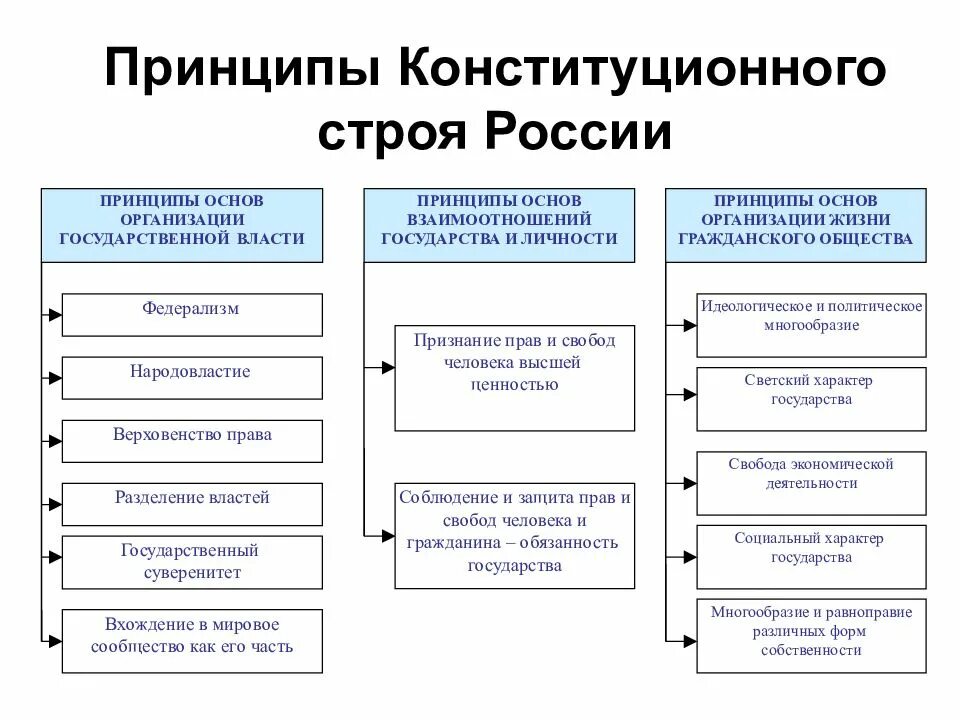 Конституционные основы общества и государства