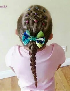 Заплести волосы резинками