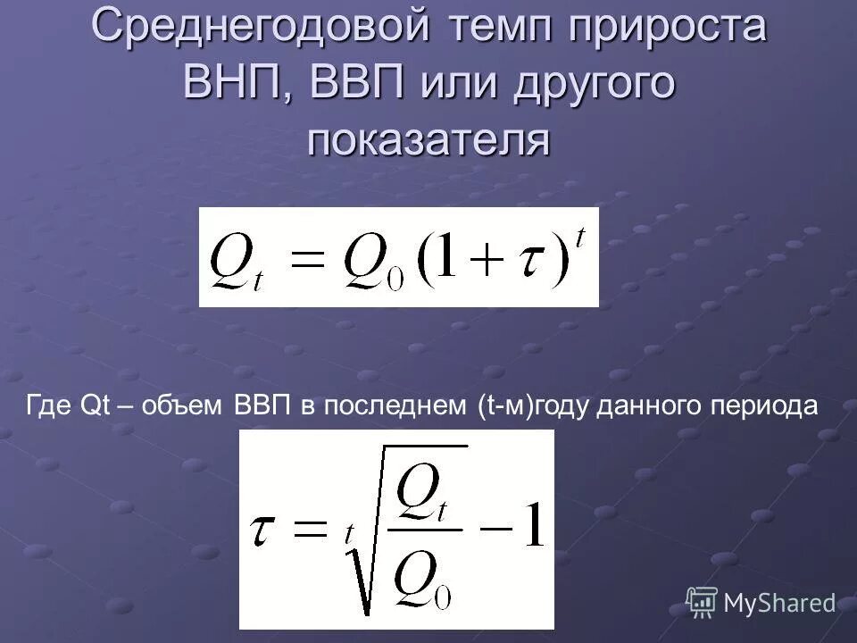 Определить прирост ввп