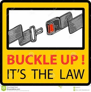 Buckle Up Seat Belt Sign Vector Illustration Clip-art Stock Vector.