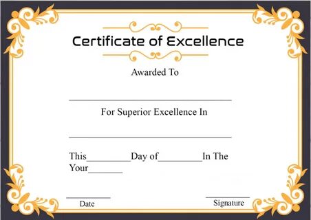 Grade certificate