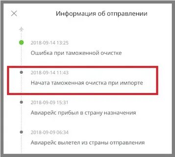 Ошибка таможни