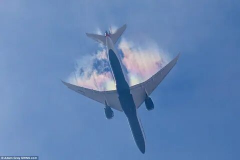 The plane leaves