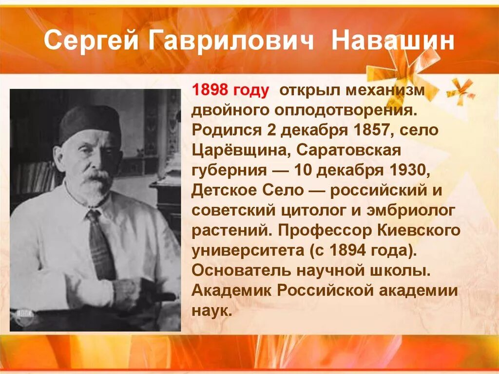 Сергей гаврилович навашин вклад в биологию. Навашин вклад в биологию 6 класс. Сергей гаврилович навашин открытия. Сергей гаврилович навашин вклад в биологию. Жизнь научной деятельности российского ученого-ботаника с.