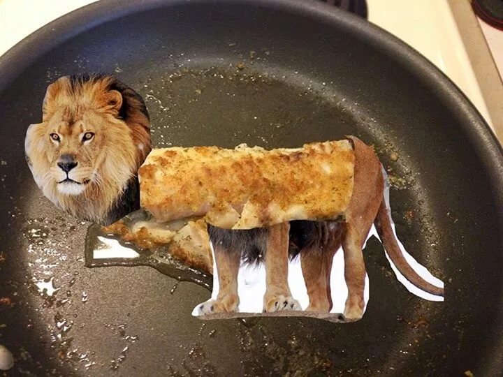 Does a lion eat leaves