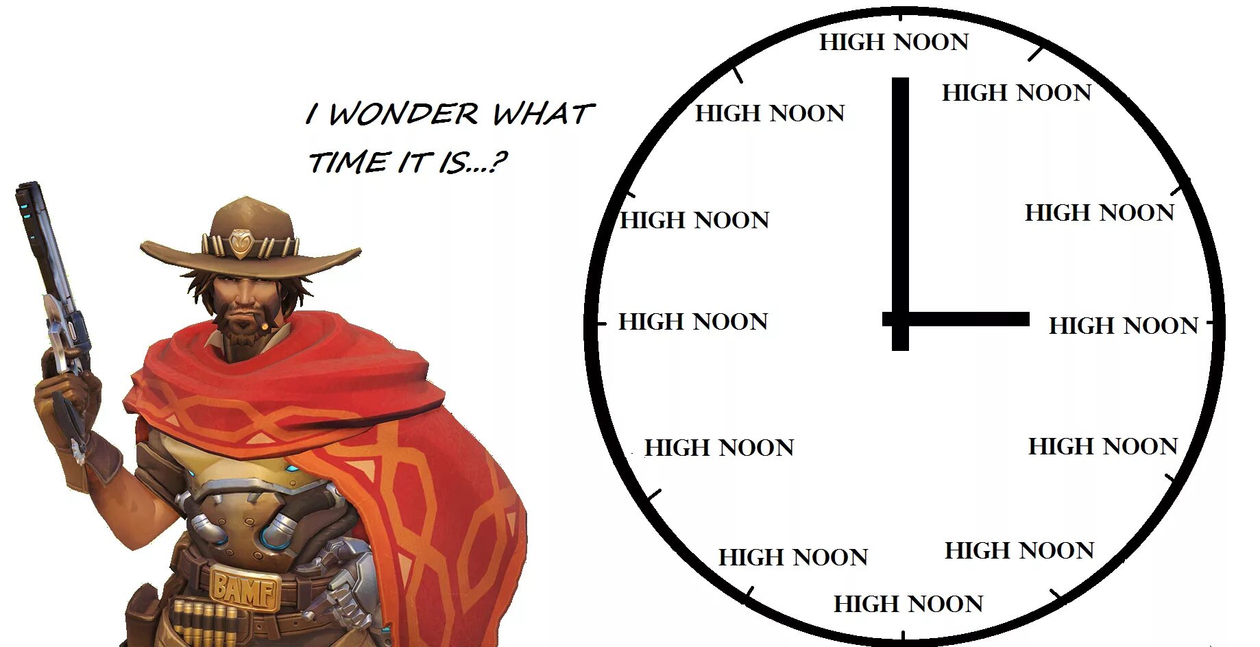 Noon time. Маккри its High Noon. Маккри мемы. Маккри полдень. Мемы овервотч Макри.