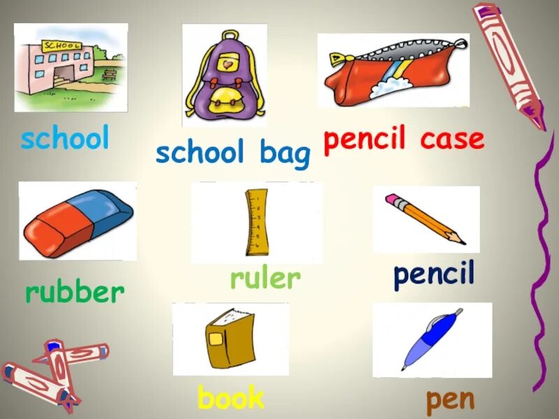 School again 3 класс английский. School School Bag Pen Pencil Rubber Ruler book Pencil. Лексика: School, Bag, Pencil, Pen, Rubber, book задания. Spotlight School again.