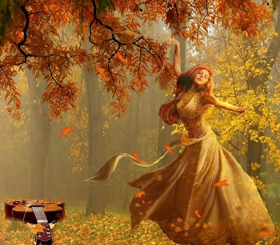 Тихой поступью. Осень танцует вальс Бостон. Женщина осень. Фея осени. Дама осень.