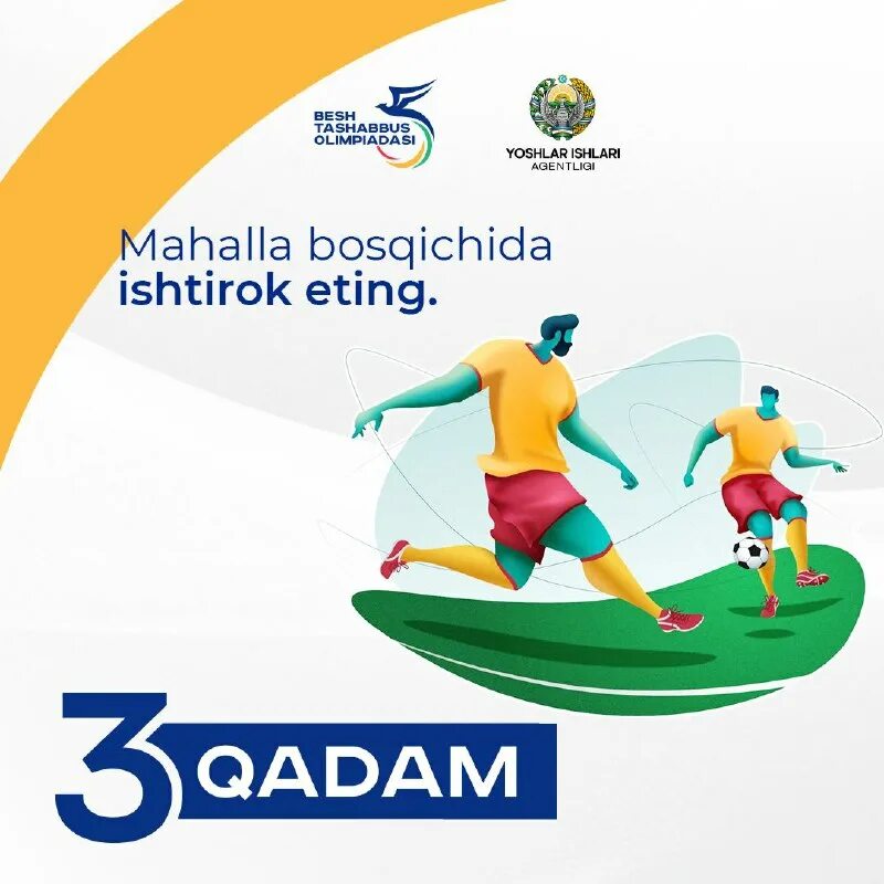 Besh tashabbus olimpiadasi ro yxatdan o tish