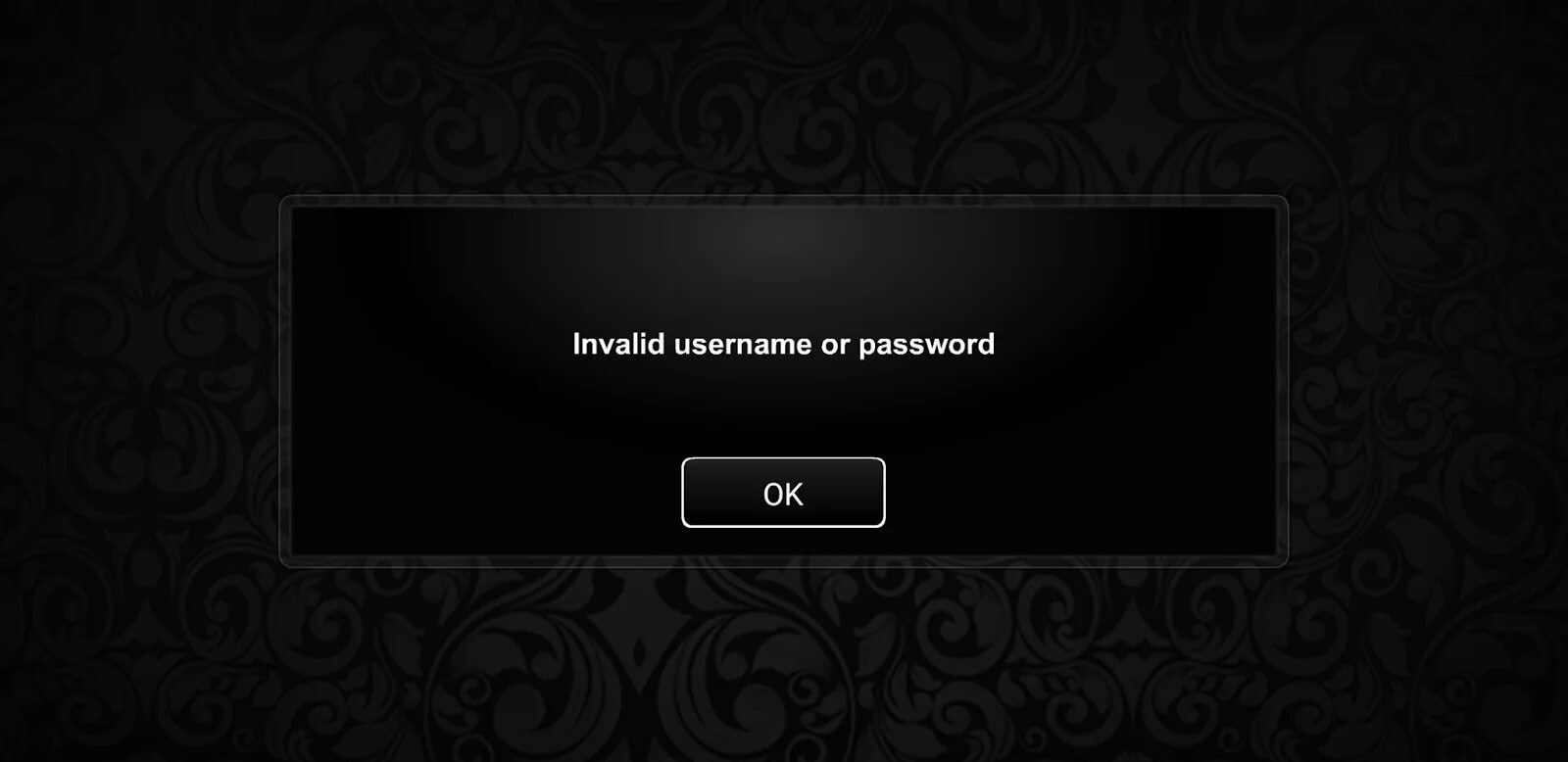 Invalid username or password. Invalid.Invalid. Invalid login or password.. Error Invalid username password.
