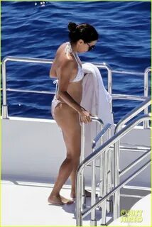 Eva Longoria Sports a White Bikini During a Yacht Day in Capri | eva longor...