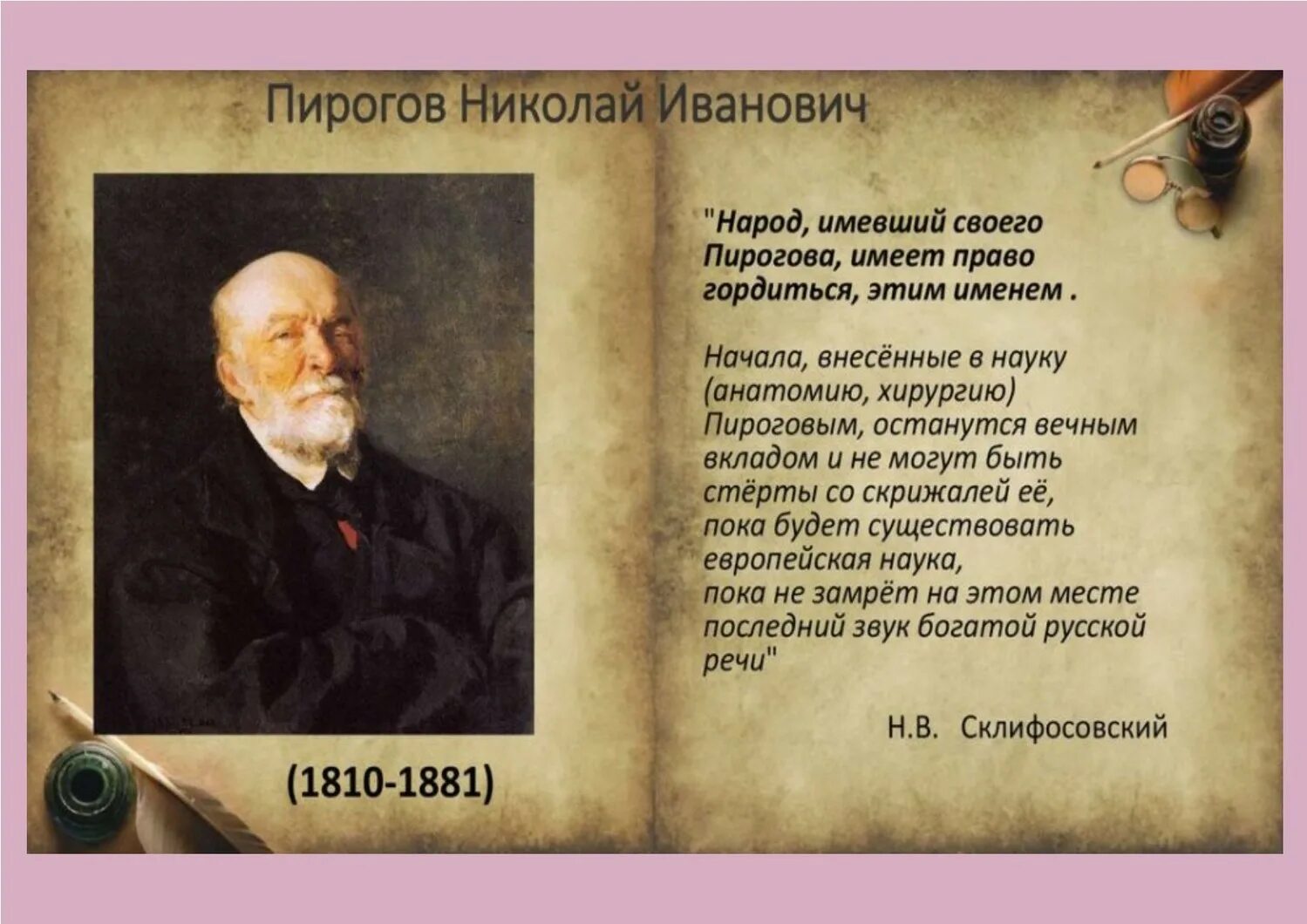 Сообщение о пирогове