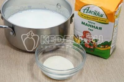 Манка рецепт на 1 литр молока