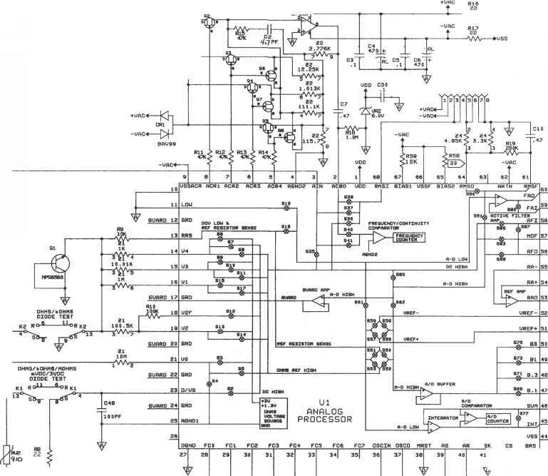 Fluke 289 схема принципиальная электрическая