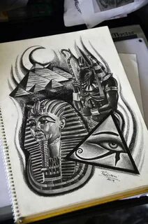 Эскиз тату египет