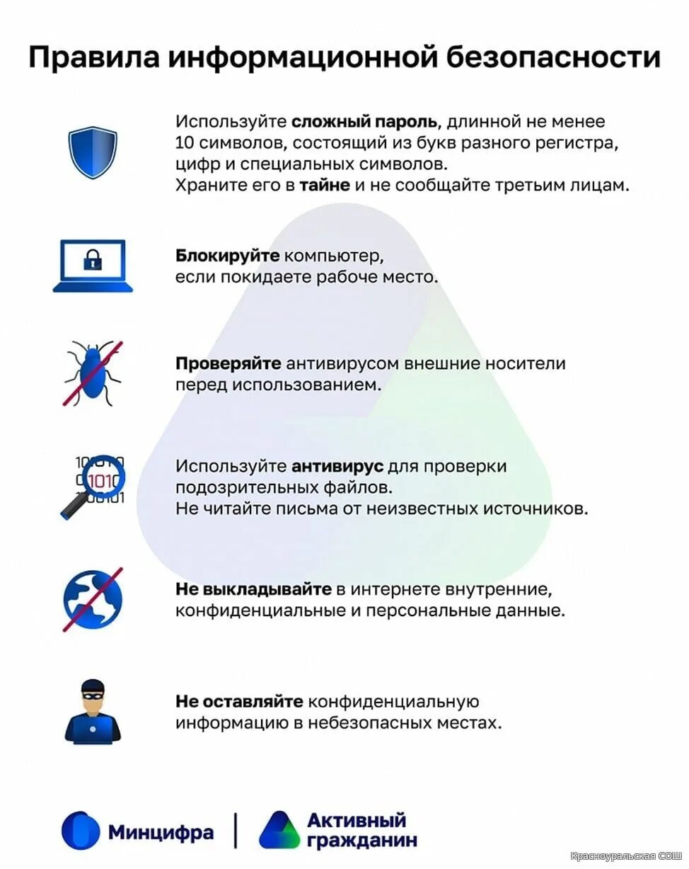 Правила информационной безопасности. Основные правила информационной безопасности. 10 Правил информационной безопасности. Информационная безопасность в школе фото.