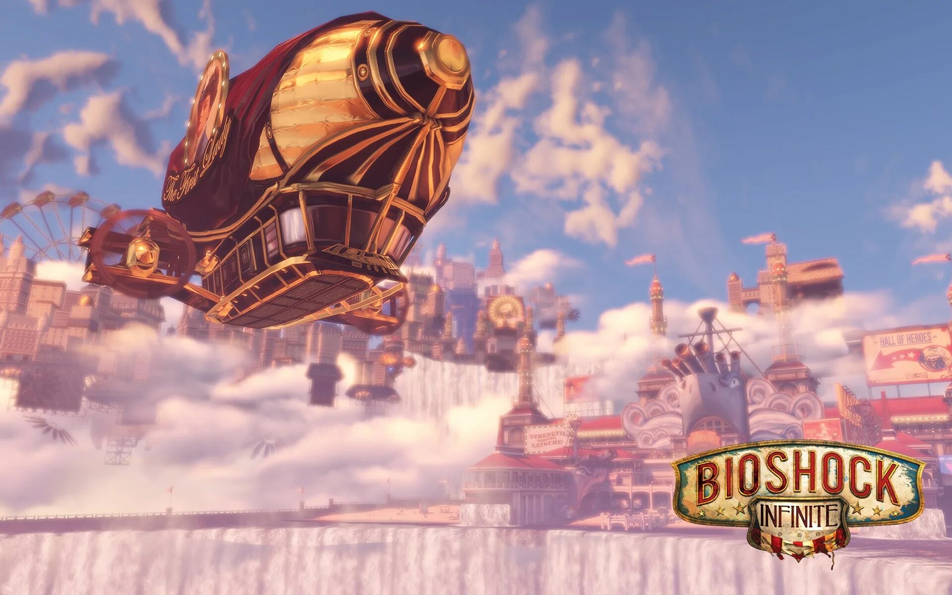 Сколько весит биошок. Стимпанк Bioshock Infinite. Bioshock Infinite дирижабль. Стимпанк город биошок. Bioshock Columbia.