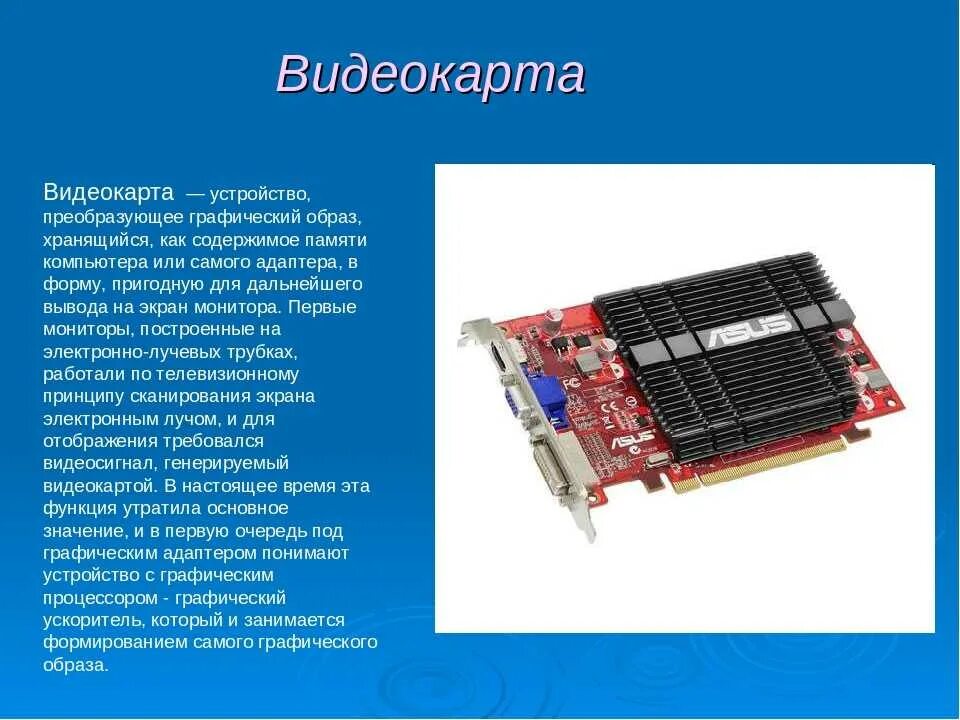 Какой тип процессора чаще используют мобильные устройства. Процессор видеокарты строение. Видеокарта для персонального компьютера. Видеокарта описание. Устройство видеокарты.