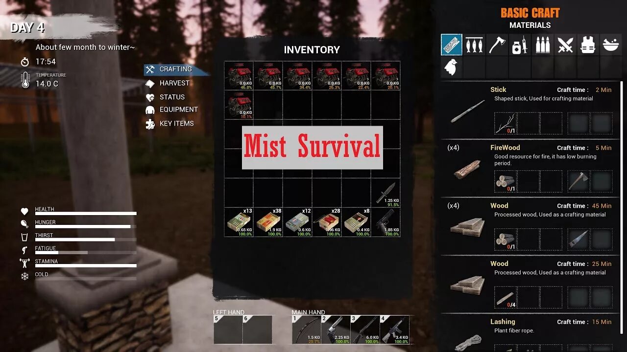 Инвентарь выжившего. Инвентарь выживания игры. мист сурвайвал карта. mist survival. mist survival карта.