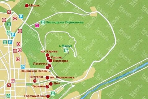 Пятигорск лермонтов расстояние