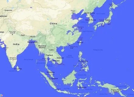 Омывающие океаны и моря азию